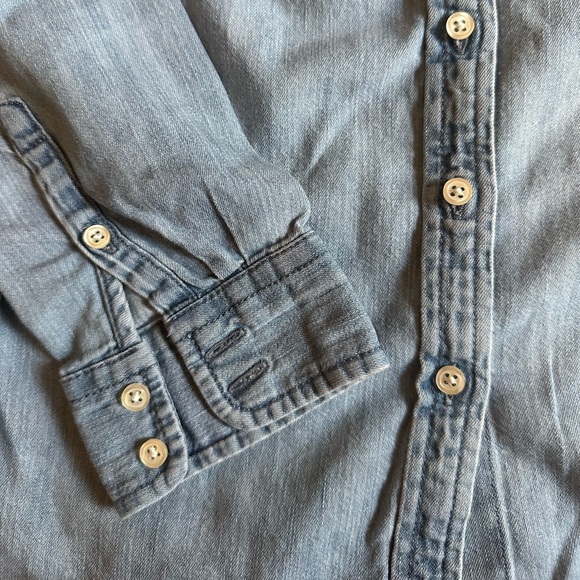 Talbots Denim Button Front Shirt - Picture 3 of 4